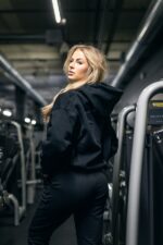 czarna bluza hoodie z kapturem unisex oversize