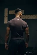 rashguard sportowy męski czekoladowy brąz