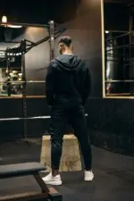 komplet dresowy treningowy męski czarny