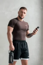 rashguard brąz męski chocolate brown