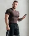 rashguard brąz męski chocolate brown