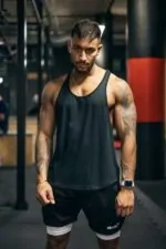tank top męski na siłownię stringer zielony