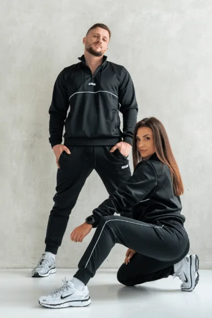 komplet dresowy unisex czarny dla niej i dla niego
