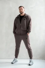 Bluza z kapturem męska SOIL brąz - obrazek 3