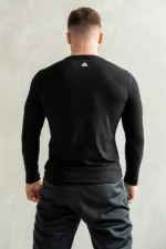 longsleeve męski muscle fit czarny sportowy