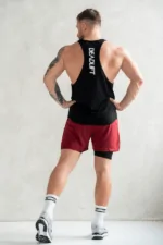 tank top męski na siłownię czarny stringer
