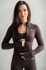 bluza damska sportowa brąz