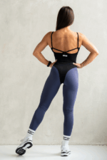 set sportowy damski legginsy z przeszyciami legginsy z majtkami