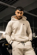 bluza męska bawełniana kremowa kangurka sportowa