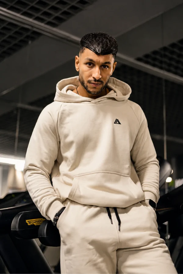 bluza męska bawełniana kremowa kangurka sportowa bluza męska bawełniana kremowa kangurka sportowa
