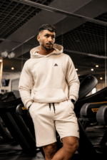 bluza męska bawełniana kremowa kangurka sportowa