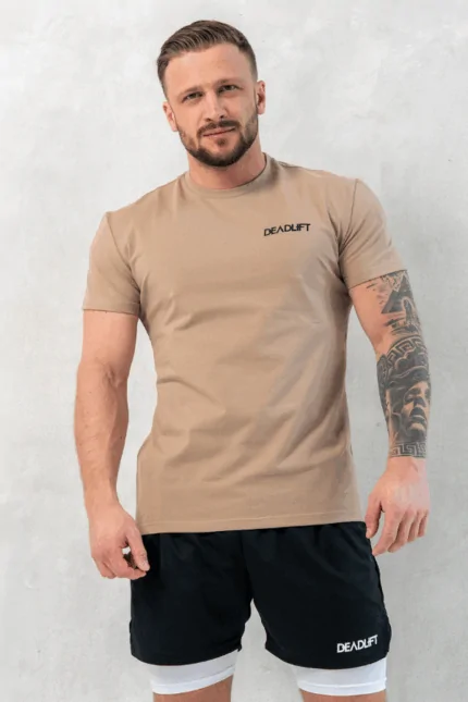 t-shirt męski muscle fit bawełniany