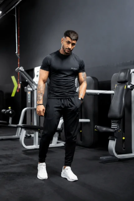 rashguard techniczny męski czarny treningowy szybkoschnący