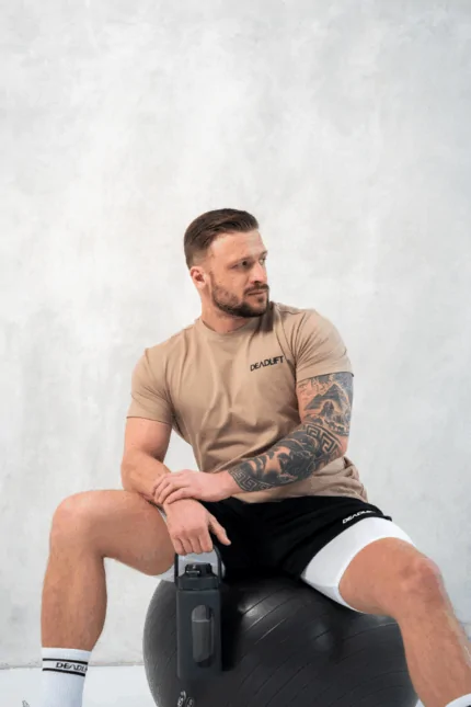 t-shirt męski muscle fit bawełniany